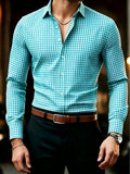 Chemise homme à carreaux classique – CLEVI Paris