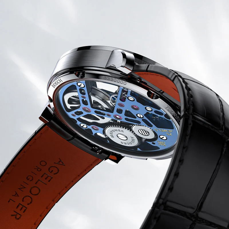 Montre Homme Flying Tourbillon Squelette Architectural 80h Agelocer Cal.A9001 Prix IAI – CLEVI Paris
