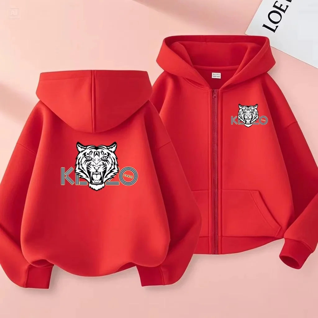 Sweat fille zippé à rayures et nœud – CLEVI Paris