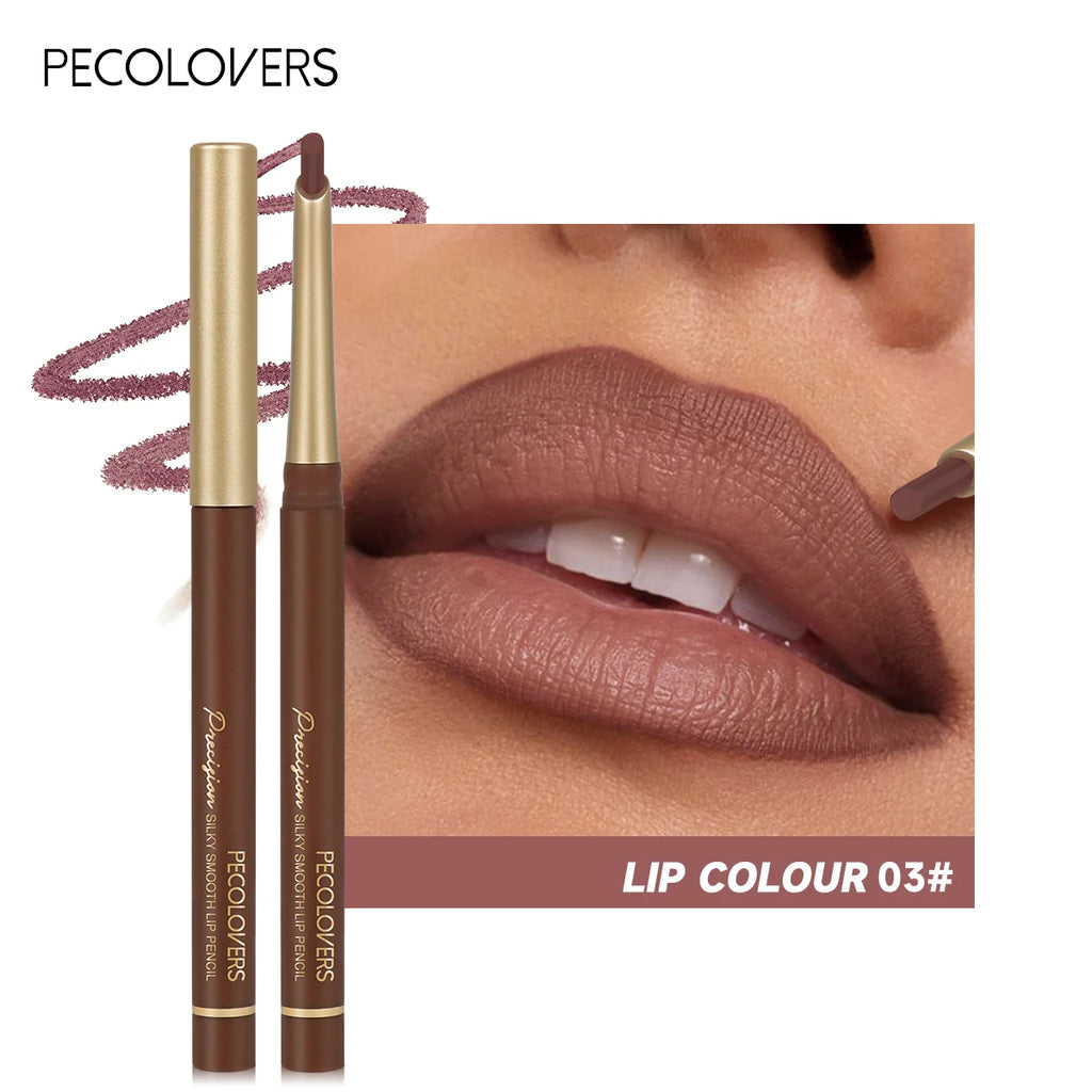 Crayon Contour Lèvres Mat PECOLOVERS – 6 Teintes, Longue Tenue & Embout Biseauté – CLEVI Paris