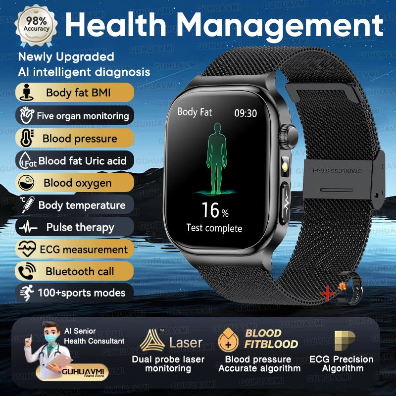 Montre connectée TK18 AMOLED 2,04 pouces – CLEVI Paris