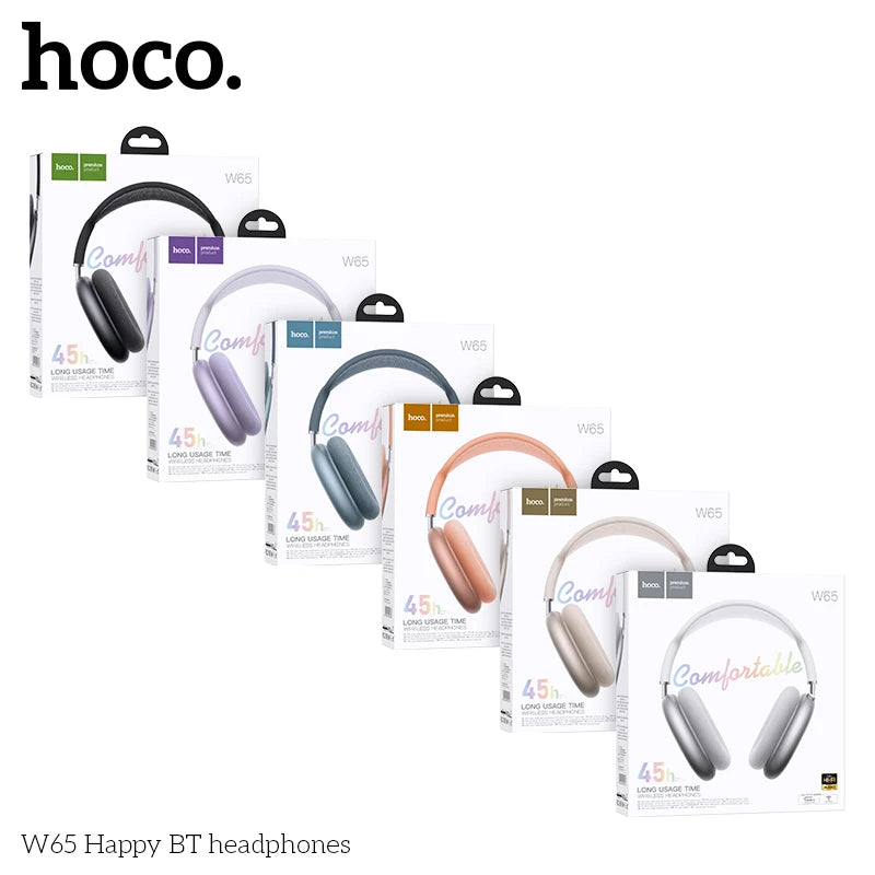 Casque Bluetooth HOCO W65 Happy 45H Tissu BT 5.4 – CLEVI Paris