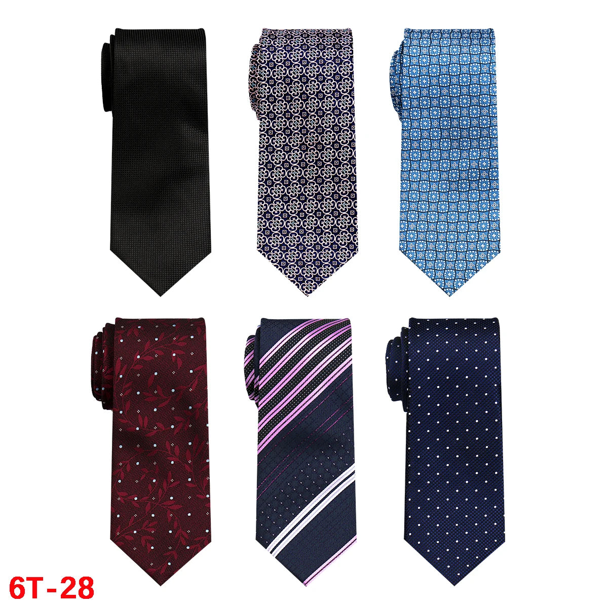 Lot de 6 cravates homme jacquard – CLEVI Paris