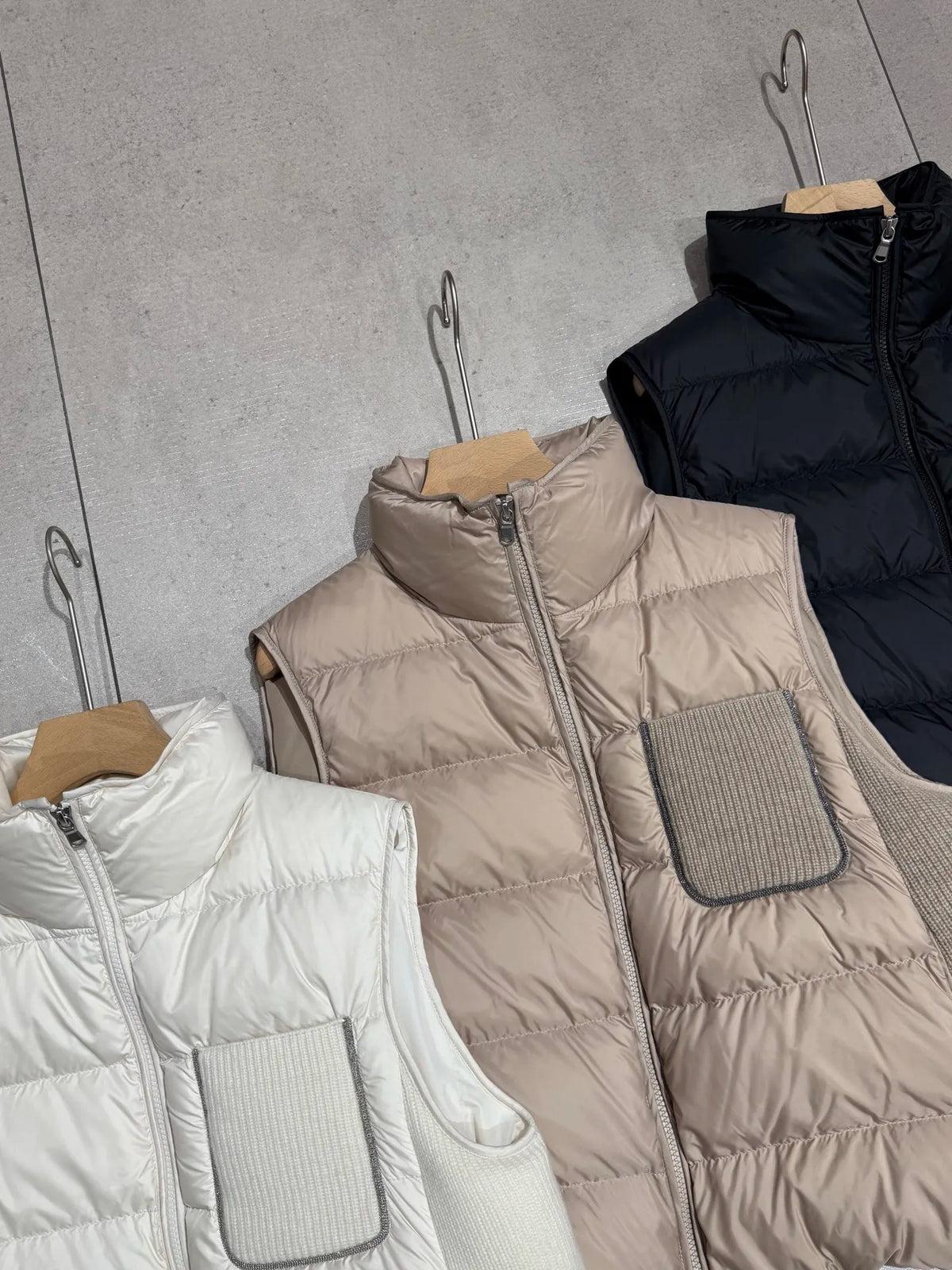 Gilet femme PXBX en cachemire mélangé et duvet – CLEVI Paris