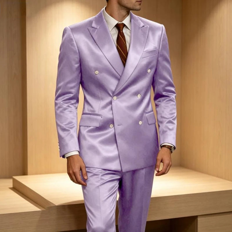 Smoking homme 2 pièces en satin – CLEVI Paris