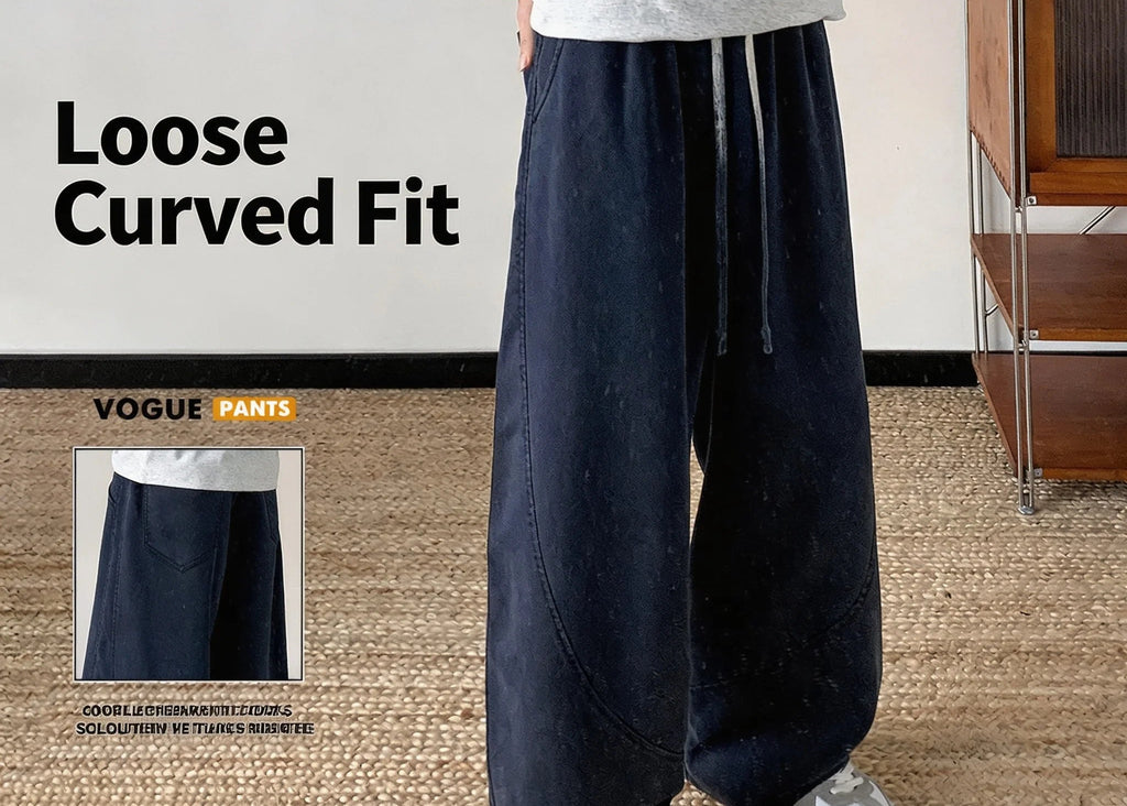 Pantalon homme droit ample en lyocell mélangé – CLEVI Paris