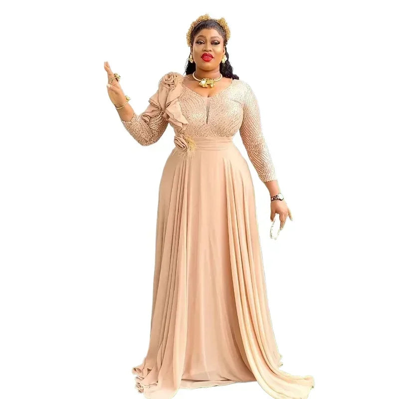 Robe longue africaine élégante femme – CLEVI Paris