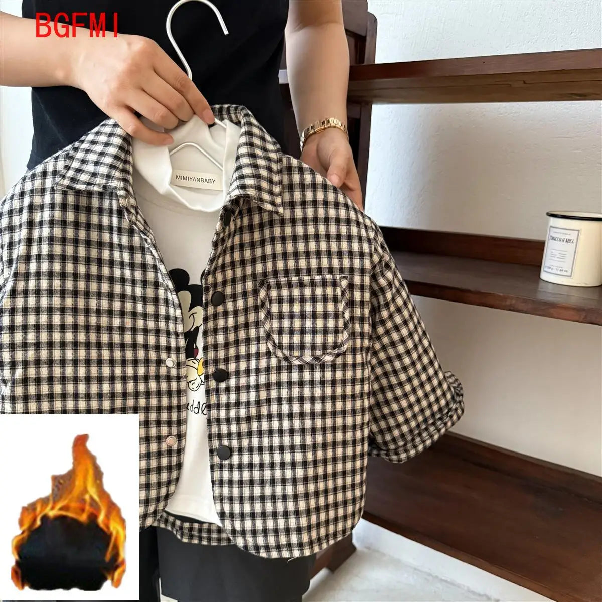 Veste matelassée enfant à carreaux – CLEVI Paris