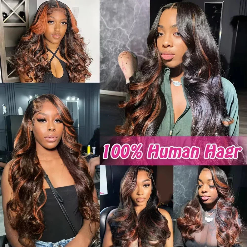 Perruque Body Wave Cheveux Humains Brésiliens Remy 200% Couleur FB30 — Lace 13x4 / 13x6 HD – CLEVI Paris