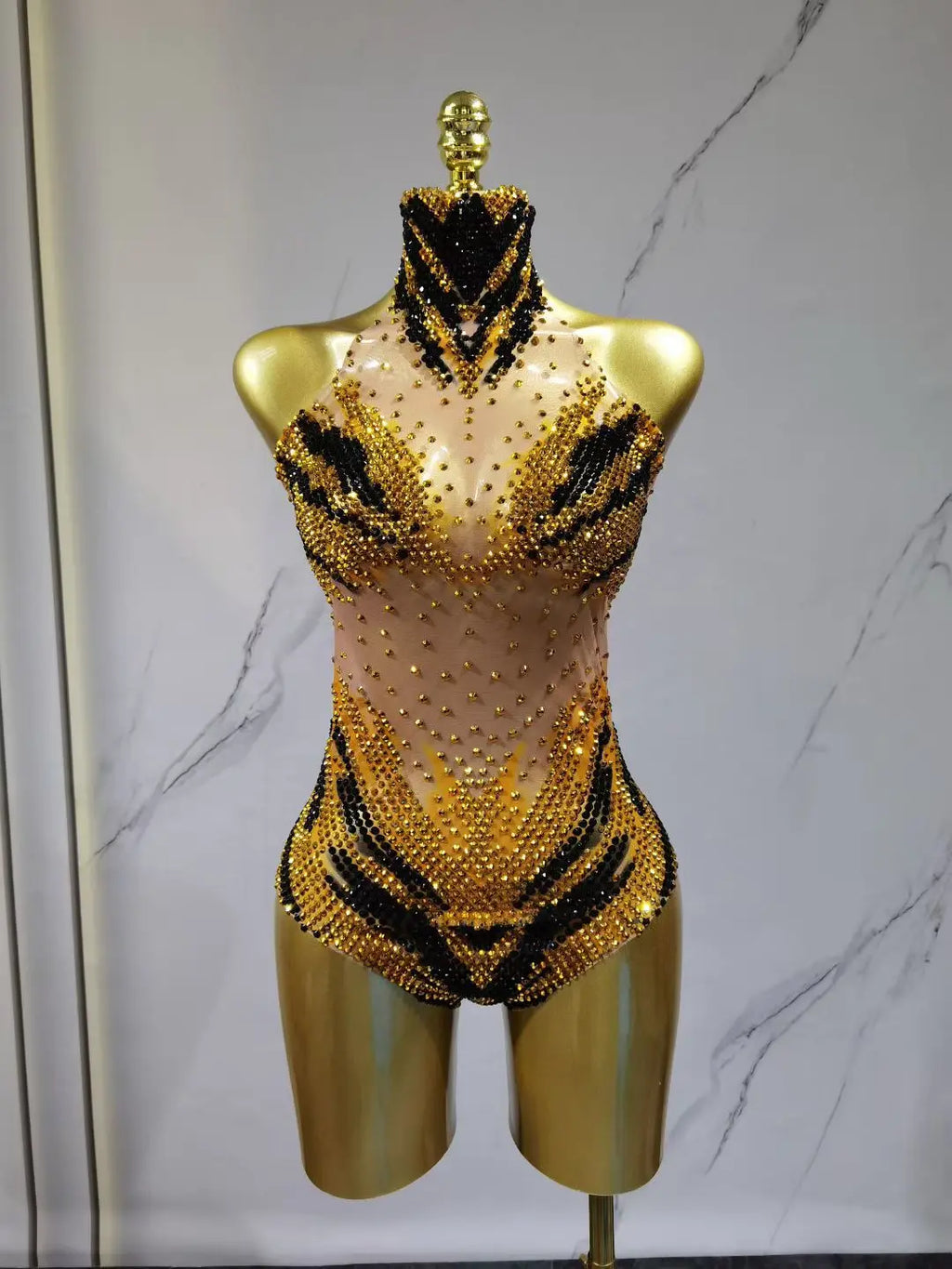 Body Sequins Femme Moulant Culotte Triangle Danse Scène Or Argent Orange – CLEVI Paris