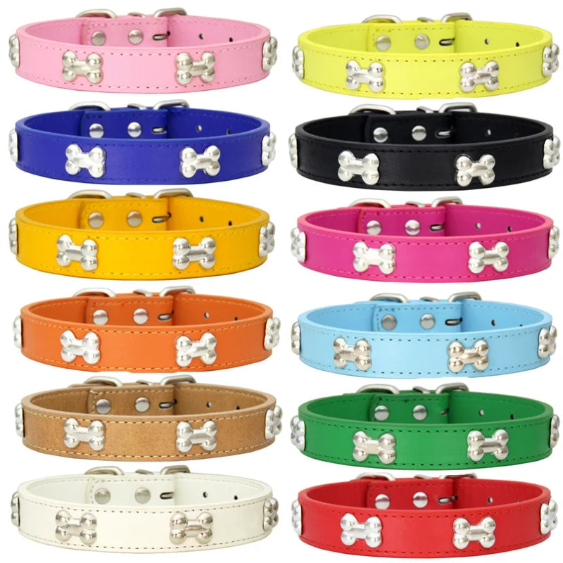 Collier pour chien en cuir multicolore – CLEVI Paris