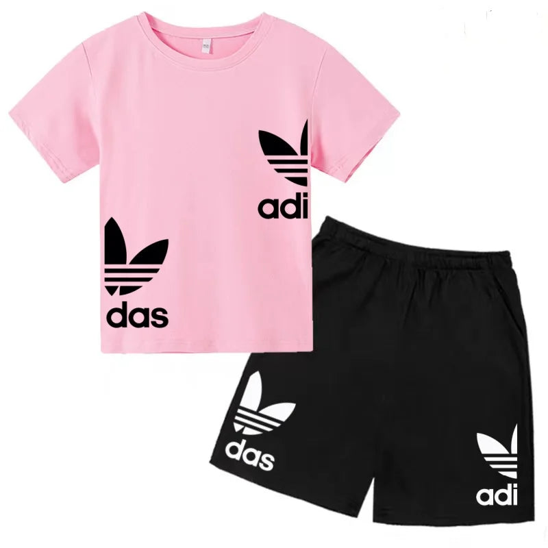 Ensemble enfant T-shirt à lettres et short – CLEVI Paris