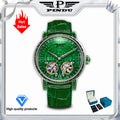 Montre Homme Automatique Double Volant Tourbillon Serti Diamants Saphir Cuir Pindu PD6656 – CLEVI Paris