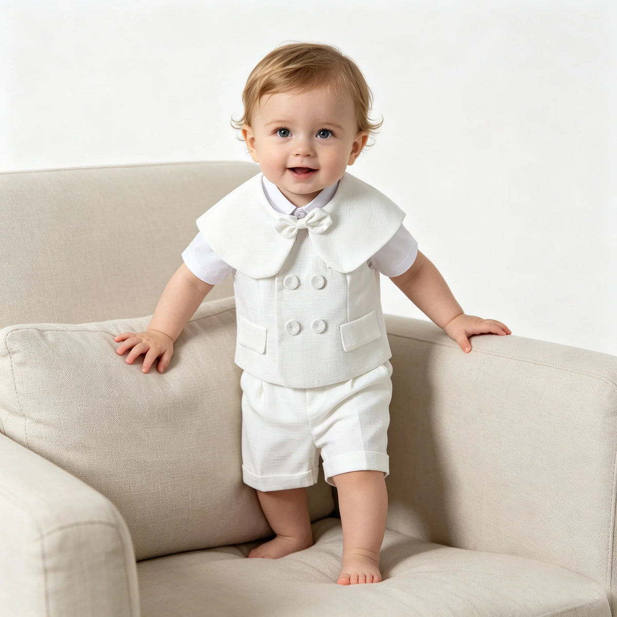Costume blanc de cérémonie bébé garçon – CLEVI Paris