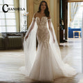 Robe de mariée sirène en tulle col cœur – CLEVI Paris