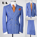 Costume Homme Bleu à Carreaux 2 Pièces – CLEVI