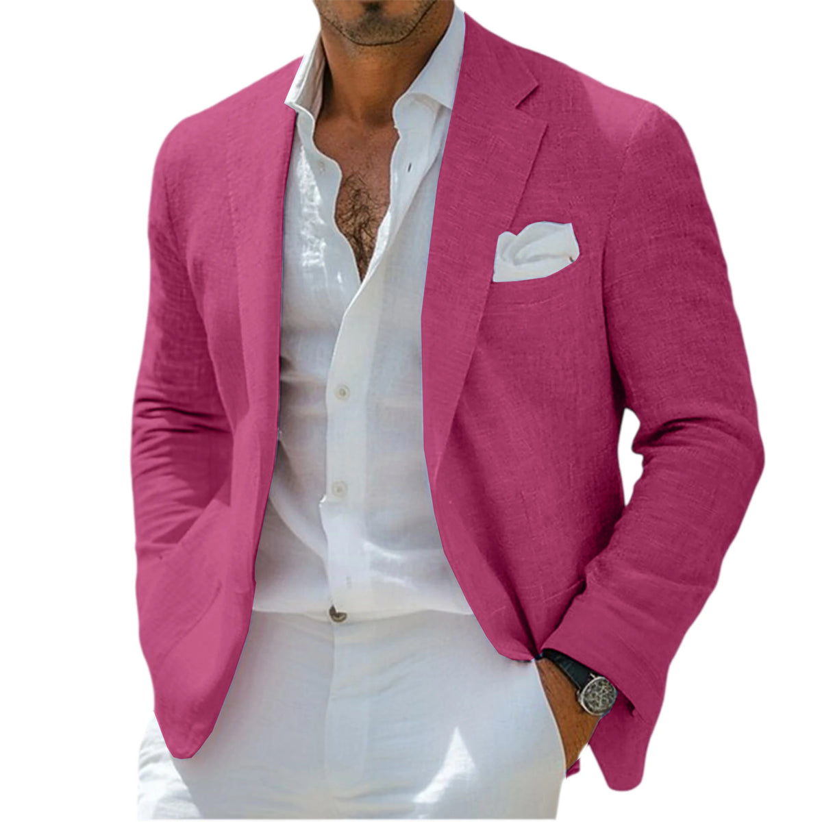 Blazer Lin Homme Coupe Ajustée – CLEVI Paris