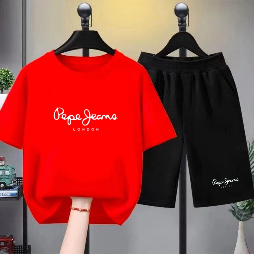 Ensemble enfant à lettres T-shirt et short – CLEVI Paris