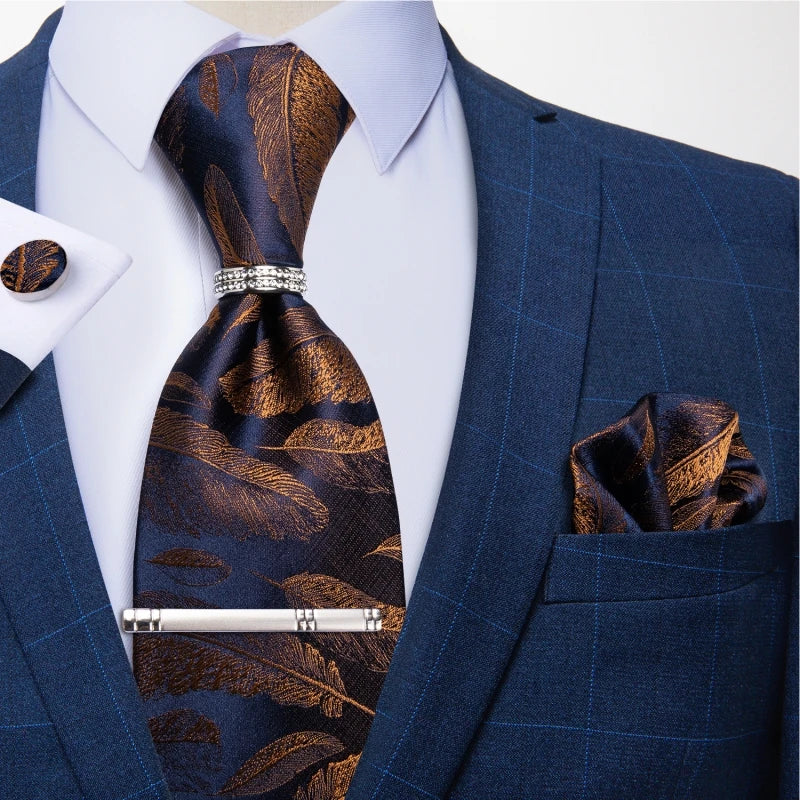 Cravate homme florale avec pince – CLEVI Paris