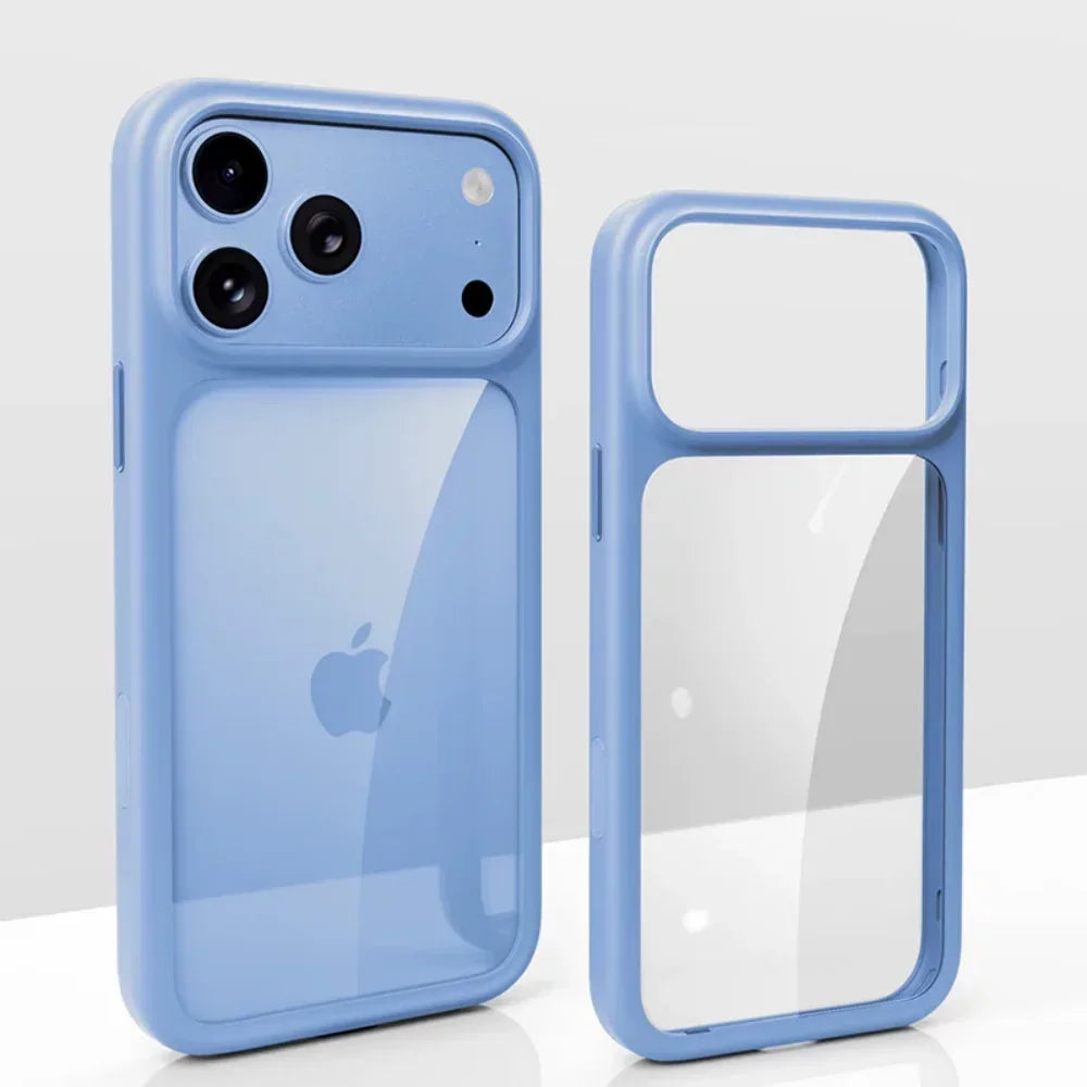 Coque iPhone transparente à boutons métal – CLEVI Paris