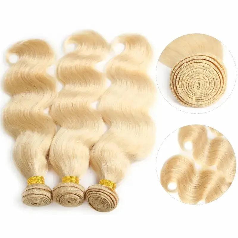 Mèches Body Wave 1B/613 Blonde Naturelle 100% Cheveux Humains – CLEVI Paris