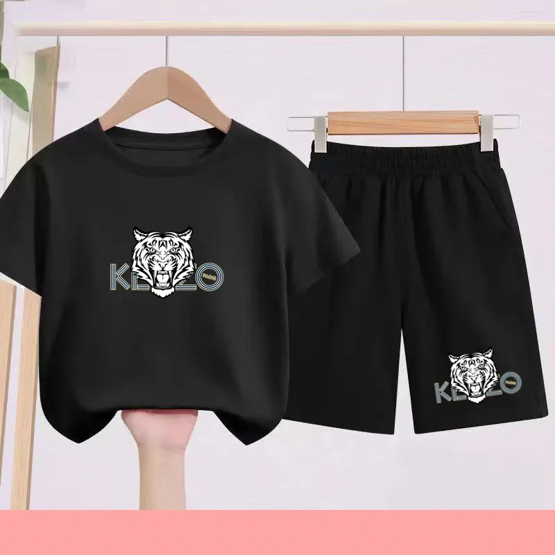 Ensemble enfant imprimé à col rond – CLEVI Paris