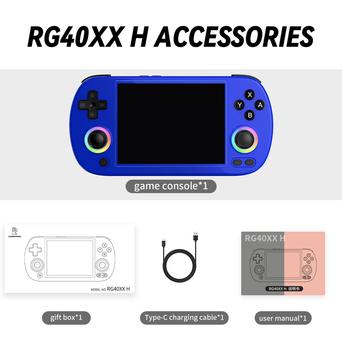 Console rétro Anbernic RG40XX H 4 pouces – CLEVI Paris