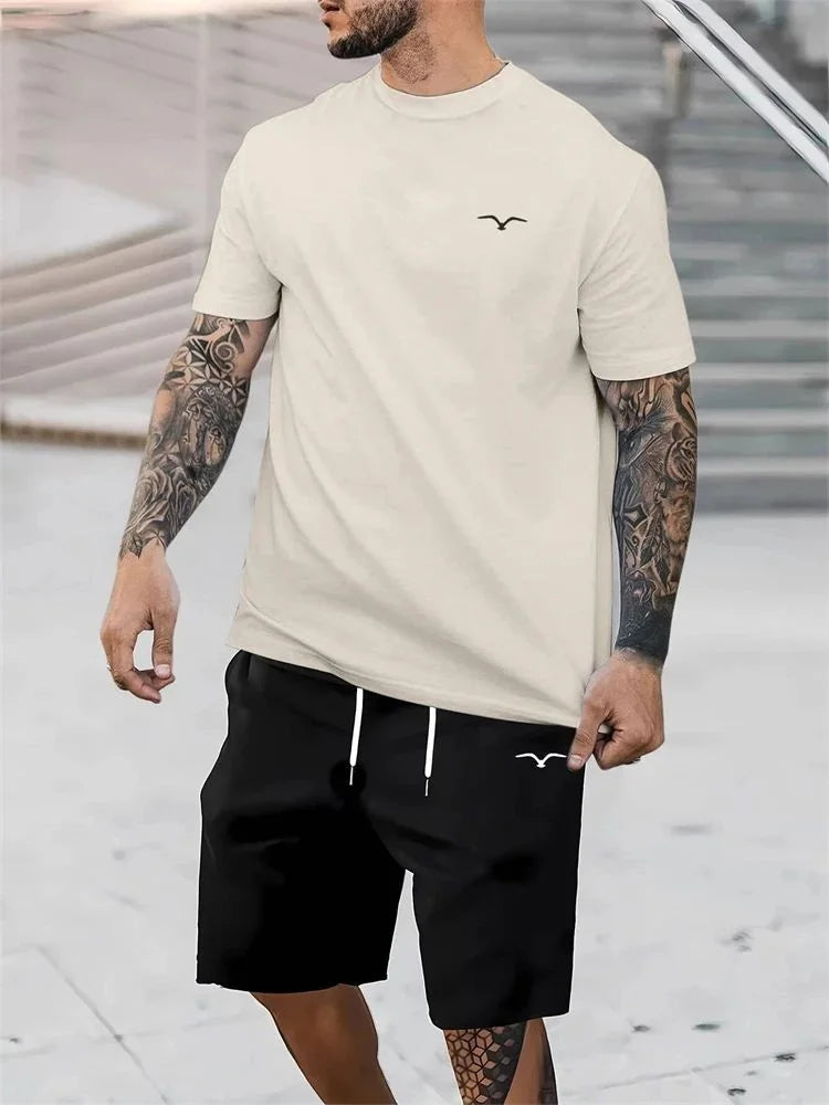 Ensemble homme t-shirt col rond et short – CLEVI Paris