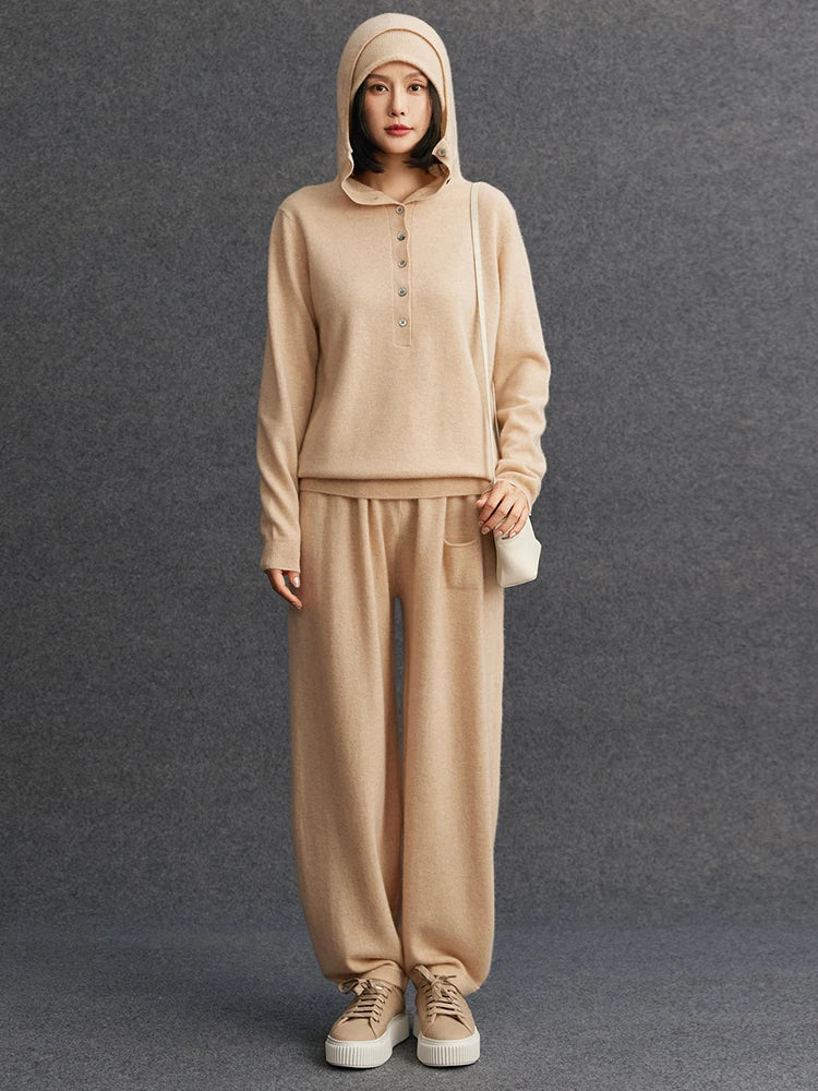 Pull à capuche ou pantalon cachemire femme – CLEVI Paris