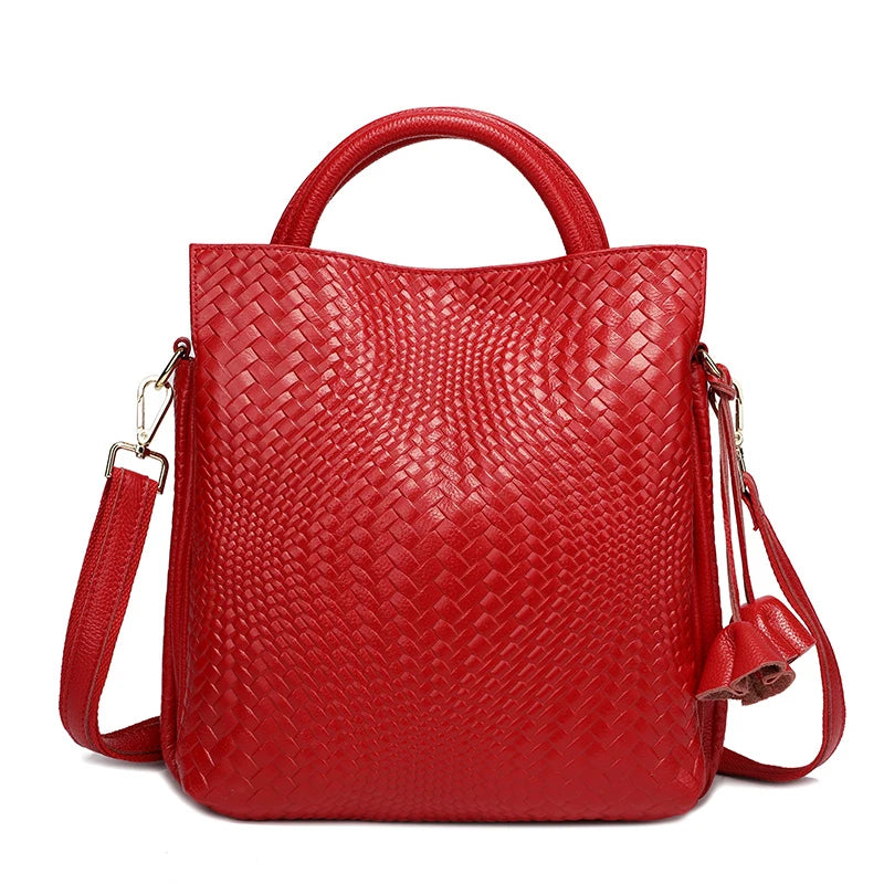 Tote Bag Cuir Veau Pleine Fleur Minimaliste Femme 30x15x32cm – CLEVI Paris