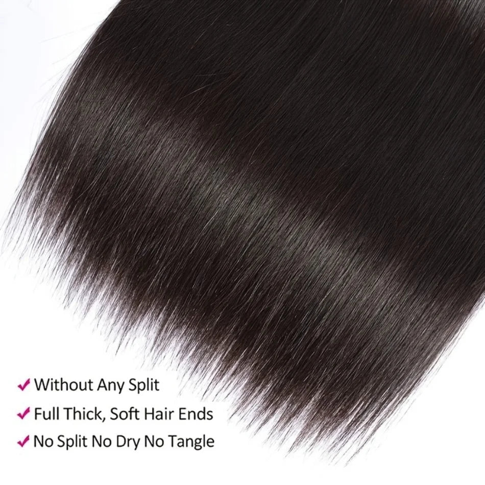 Extensions Straight Cheveux Brésiliens Remy Hair – Bundles 1/3/4 Pcs – CLEVI Paris