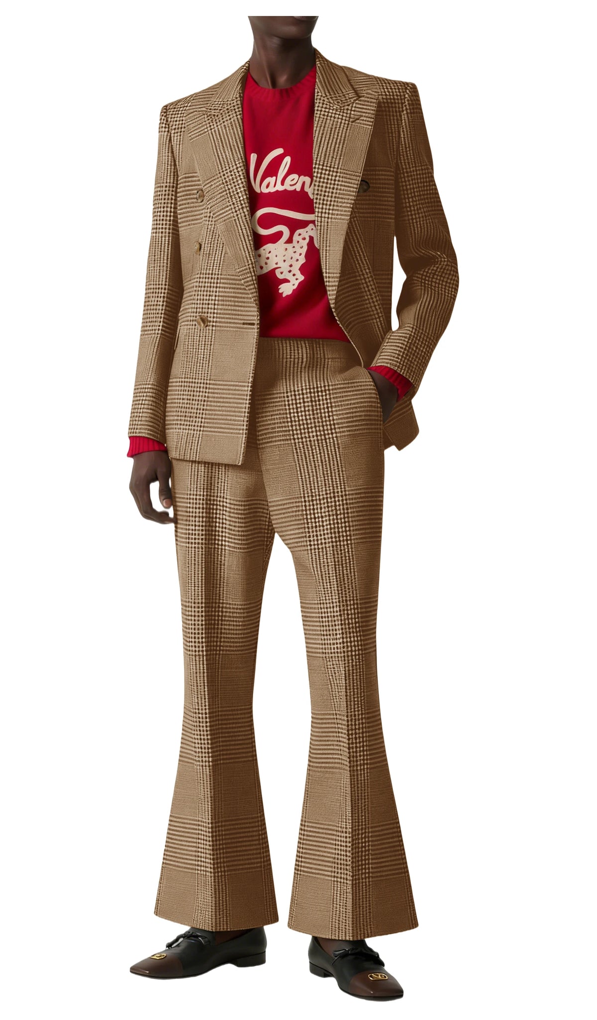 Costume Homme Pied-de-Poule Évasé – CLEVI Paris