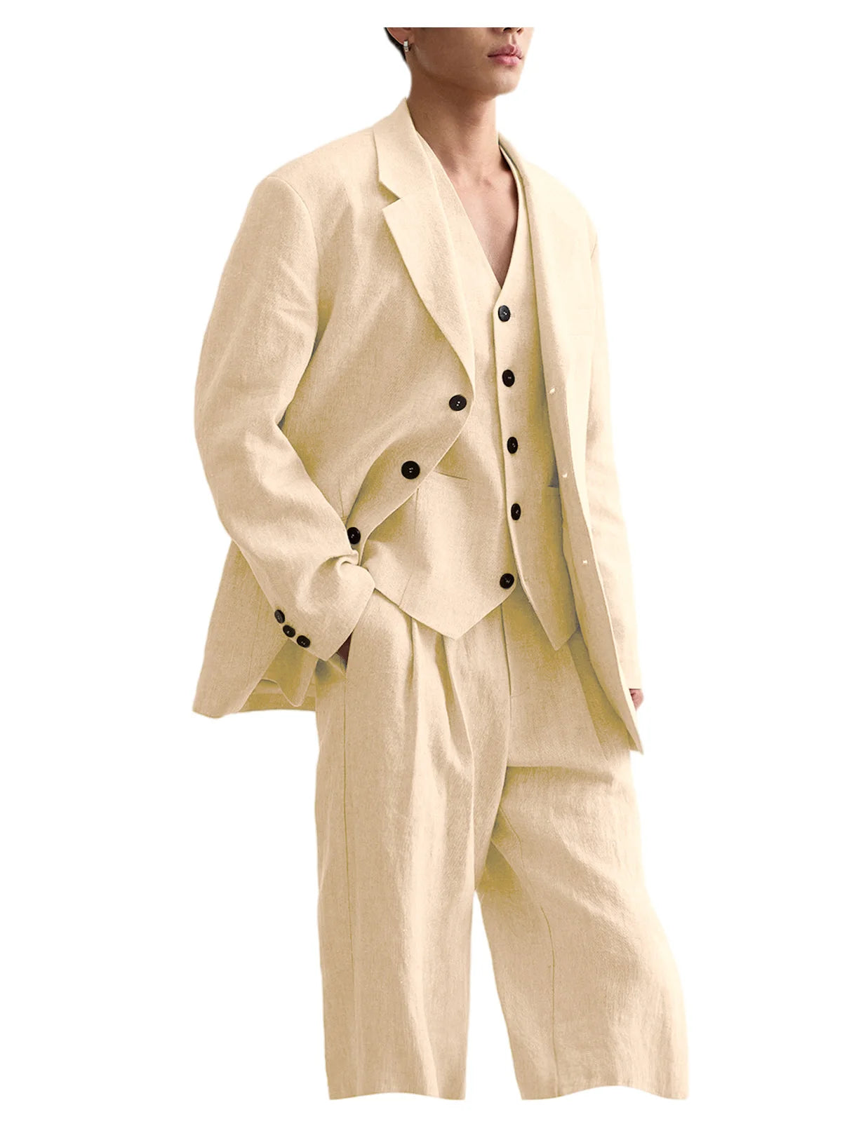 Costume Homme Lin 3 Pièces – CLEVI Paris