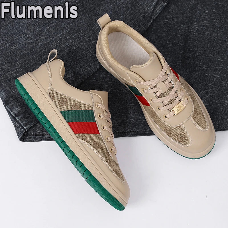Sneakers Homme Canvas Motif Géométrique Respirant EU 38-46 – CLEVI Paris