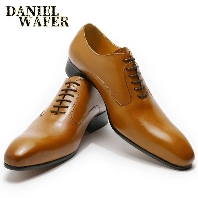 Chaussures Oxford en cuir à bout pointu – CLEVI Paris