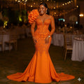 Robe de soirée sirène en dentelle – CLEVI Paris
