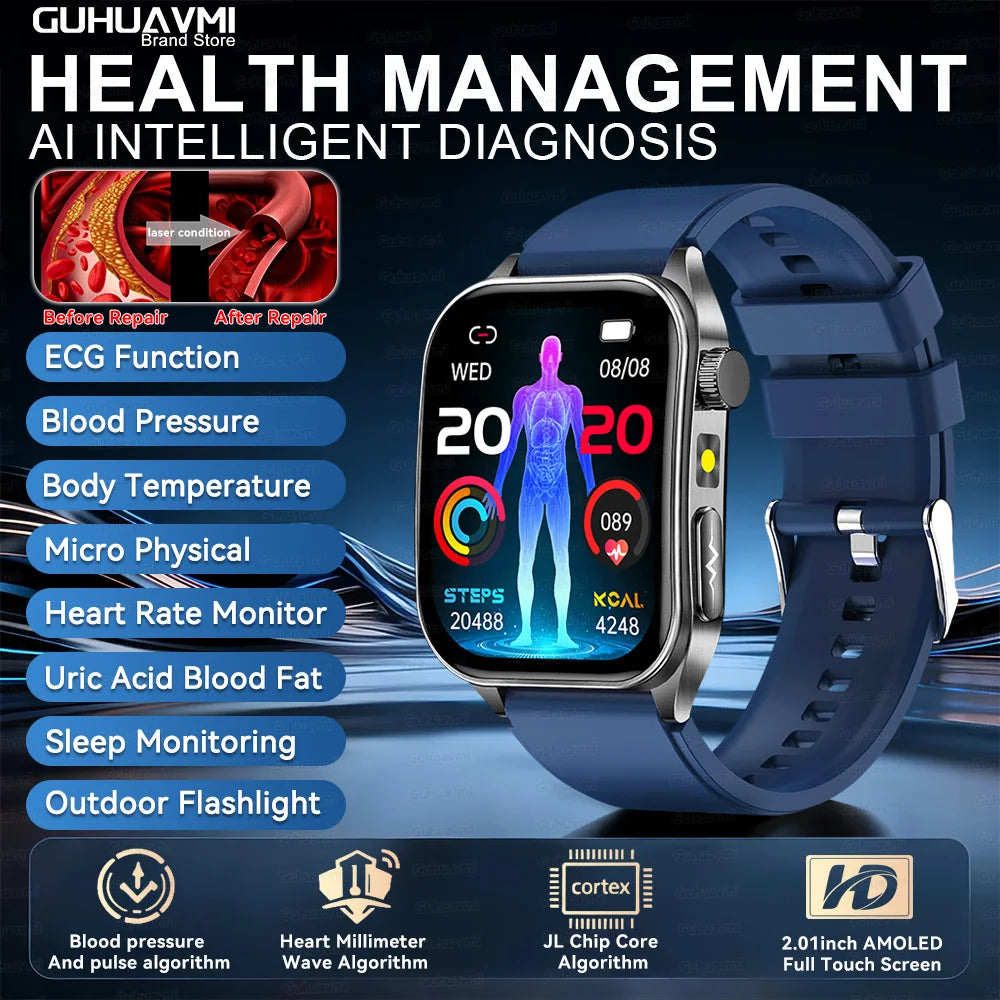Montre GUHUAVMI E810 AMOLED Bluetooth – CLEVI Paris