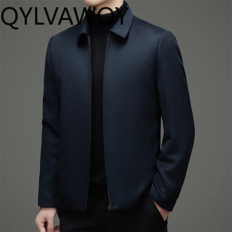 Veste homme laine et cachemire bleu marine – CLEVI Paris