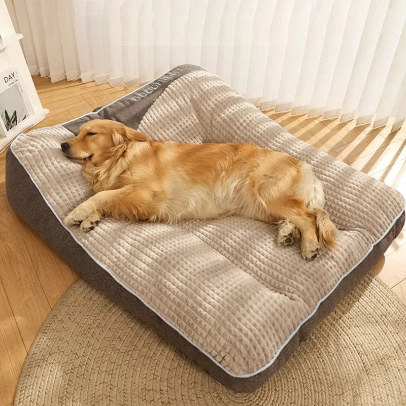 Tapis chien et chat en velours côtelé gris – CLEVI Paris