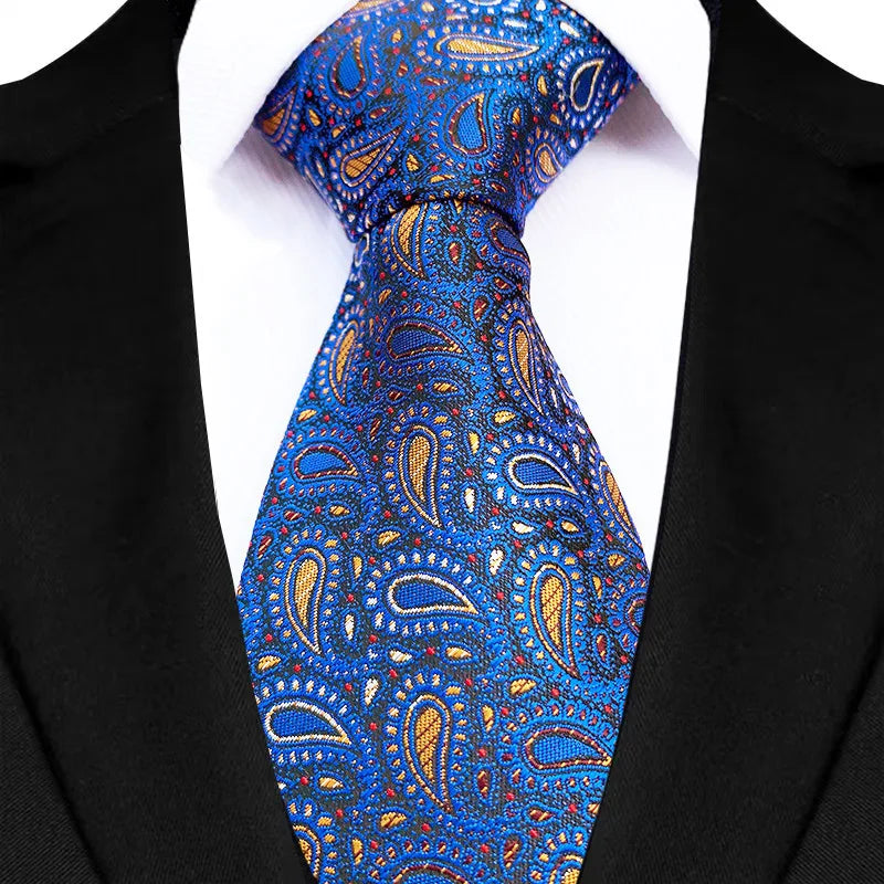 Cravate homme motif paisley 145 cm – CLEVI Paris