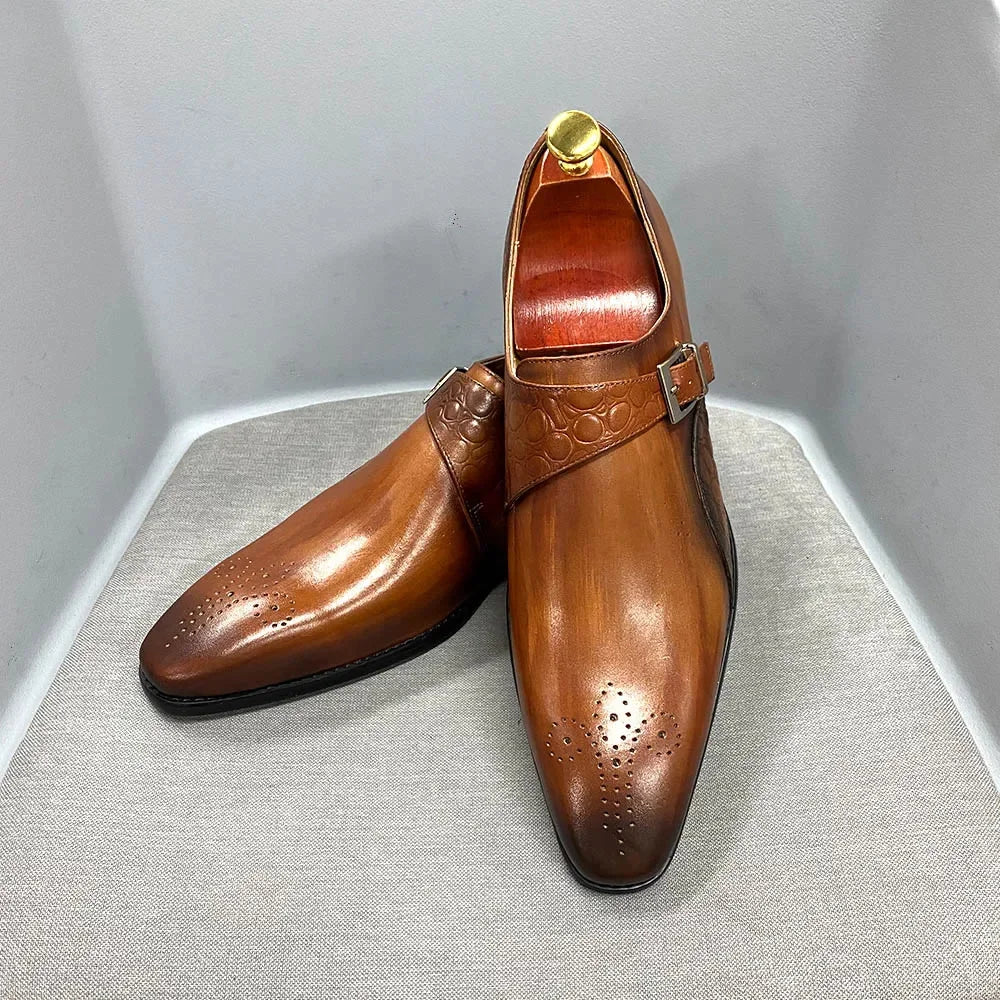 Chaussures habillées en cuir à bout pointu – CLEVI Paris