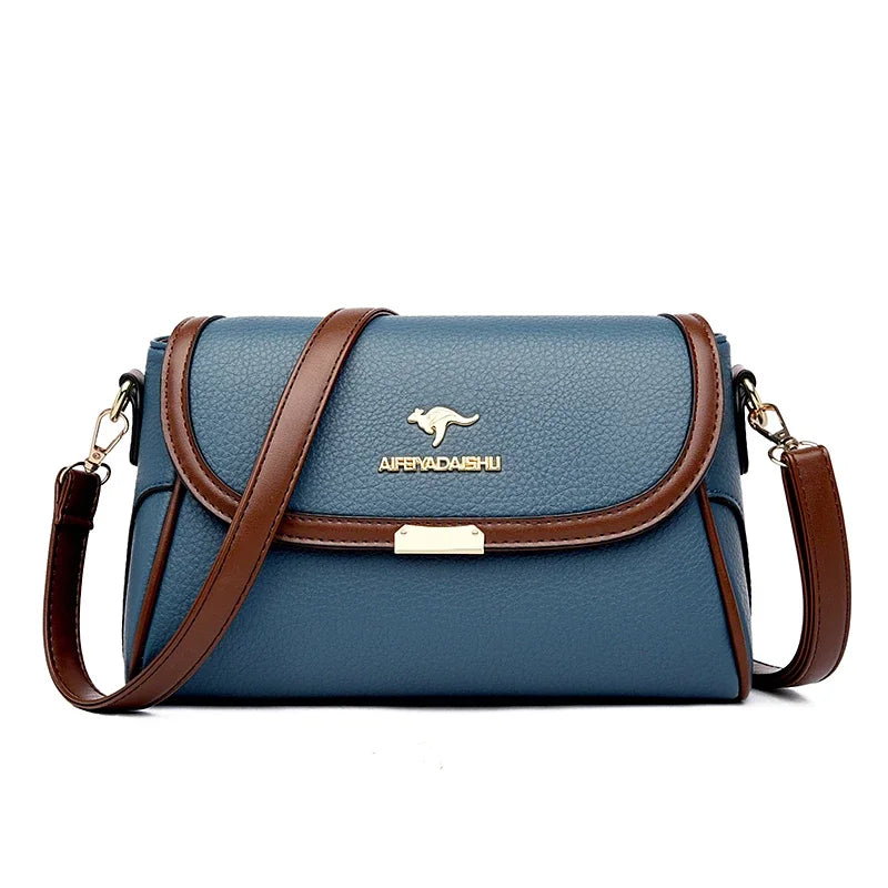 Sac À Main Femme Vanderwah Cuir Lychée Rabat 27x17cm Bandoulière – CLEVI Paris