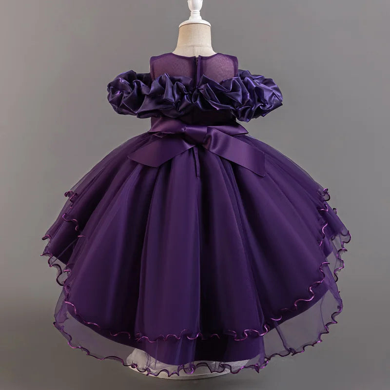Robe fille à paillettes T1326 – CLEVI Paris