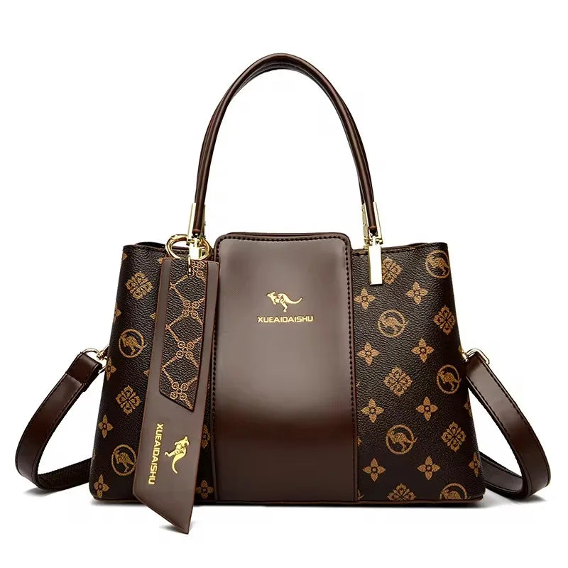 Sac Croisé Cuir Véritable Motif Alligator 3 Poches – CLEVI Paris