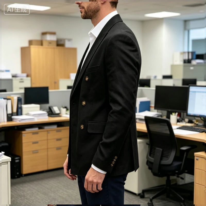 Blazer homme double boutonnage à revers – CLEVI Paris