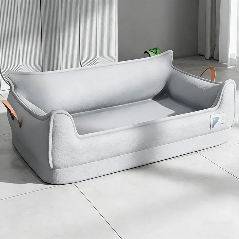 Canapé-lit rectangulaire en cuir pour chien – CLEVI Paris