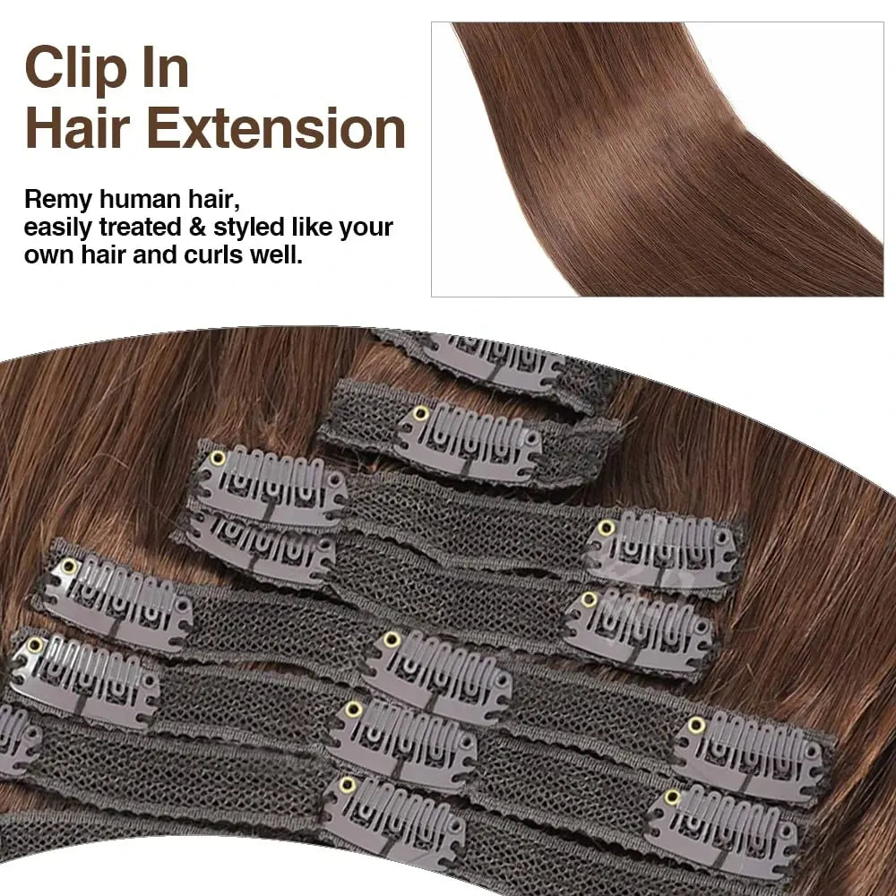 Extensions cheveux humains à clips – CLEVI Paris