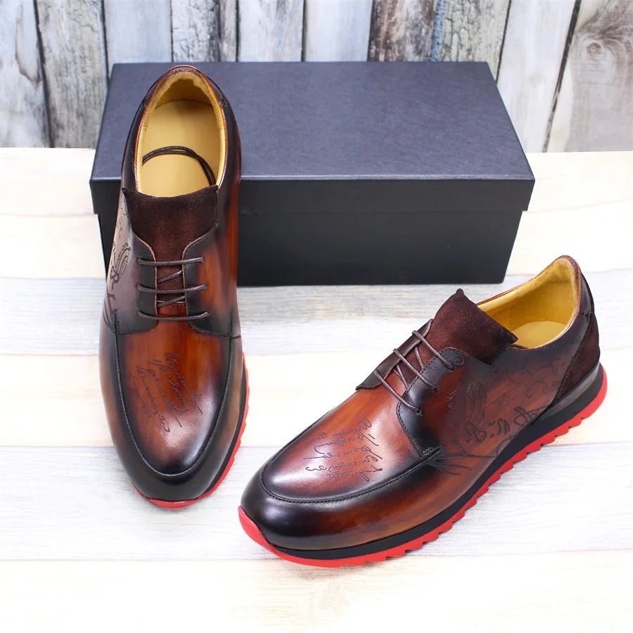 Chaussures homme en cuir à lacets W358-X24 – CLEVI Paris