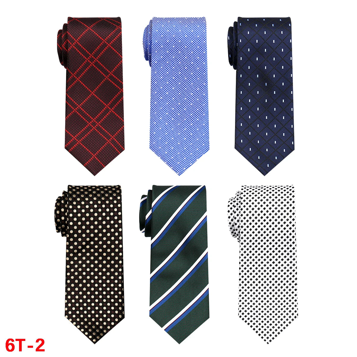 Lot de 6 cravates homme jacquard – CLEVI Paris