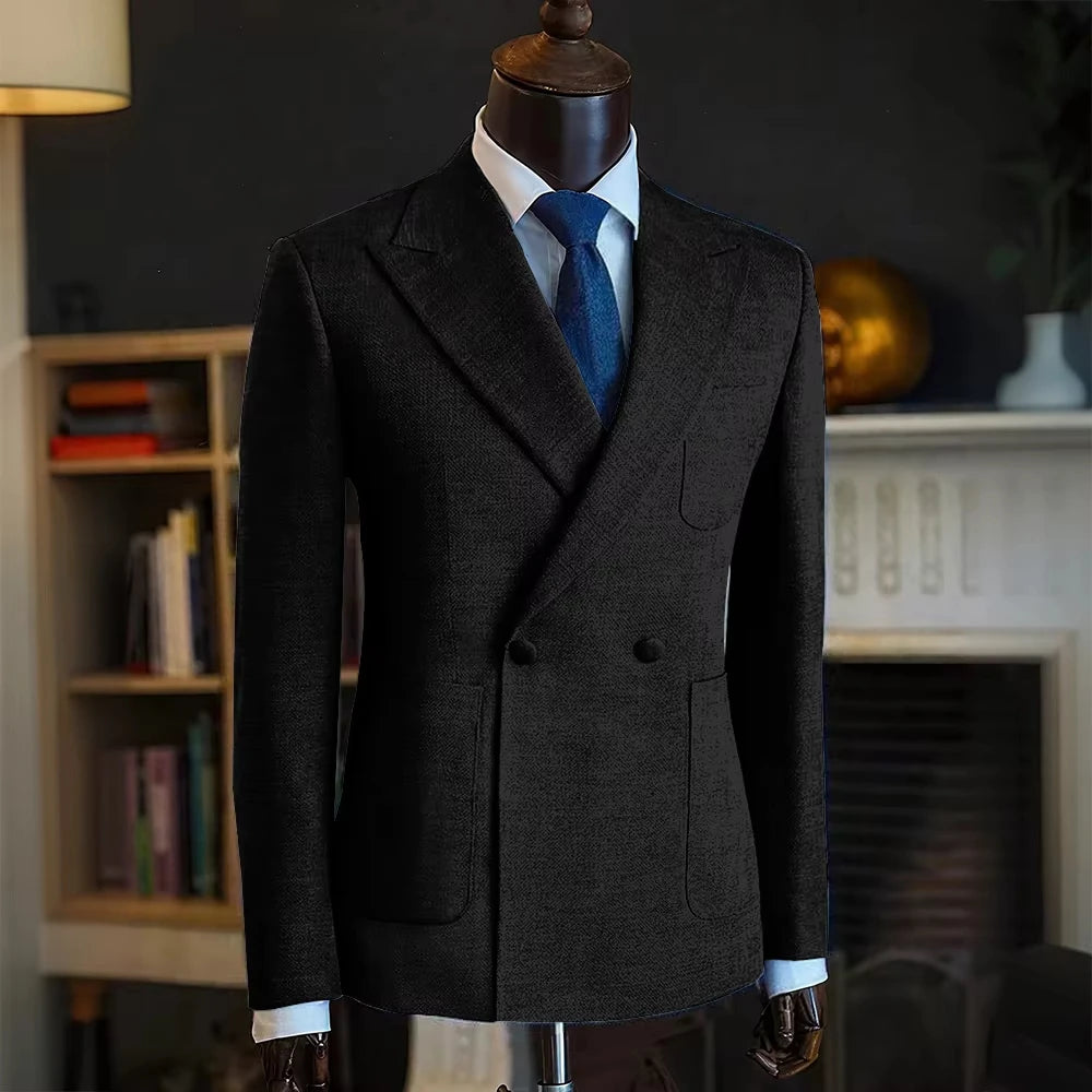 Blazer homme croisé à chevrons – CLEVI Paris